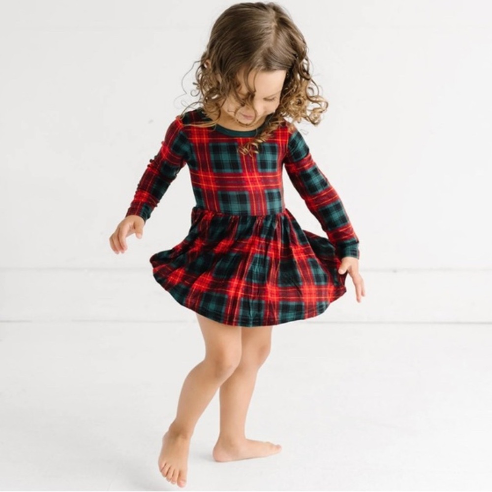 Little Sleepies Tartan bodysuits twirl dress